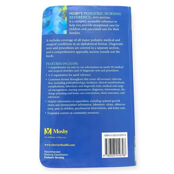 MOSBY'S Pediatric Nursing Reference Fifth Edition Betz Sowden Like New Textbook - Picture 2 of 7